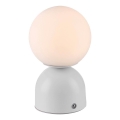 Schöner Wohnen 19218-16 - RUDI dimmable touch rechargeable LED table lamp LED/1.2W/5V 3000-6000K 1200 mAh white