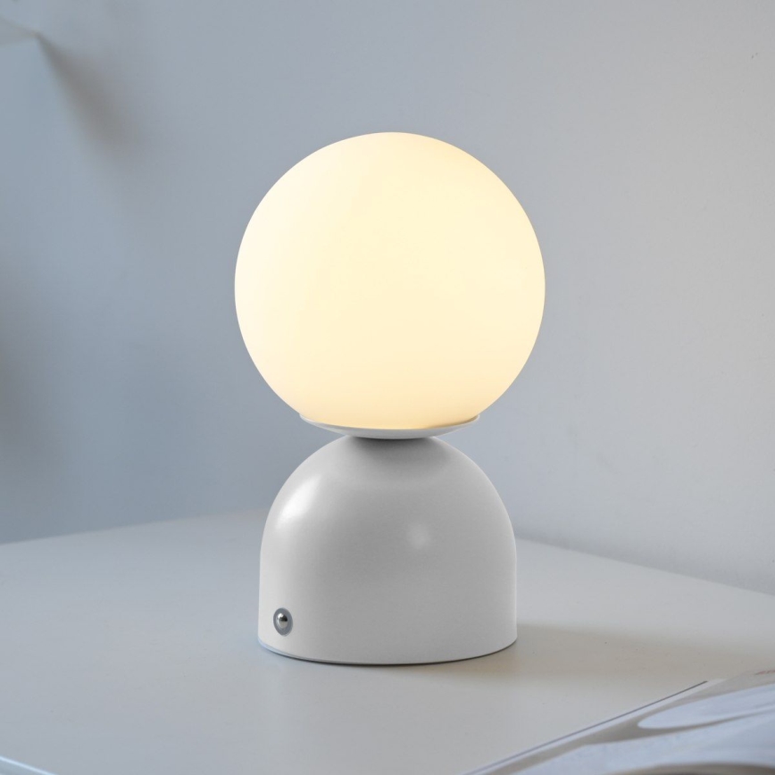 Schöner Wohnen 19218-16 - RUDI dimmable touch rechargeable LED table lamp LED/1.2W/5V 3000-6000K 1200 mAh white