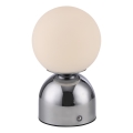 Schöner Wohnen 19218-17 - RUDI LED touch-dimmable rechargeable table lamp LED/1.2W/5V 3000-6000K 1200 mAh polished chrome
