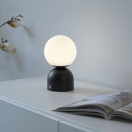 Schöner Wohnen 19218-18 - LED Touch-dimmable rechargeable table lamp RUDI LED/1,2W/5V 3000-6000K 1200 mAh black