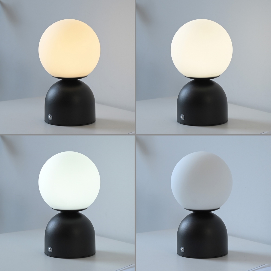 Schöner Wohnen 19218-18 - LED Touch-dimmable rechargeable table lamp RUDI LED/1,2W/5V 3000-6000K 1200 mAh black