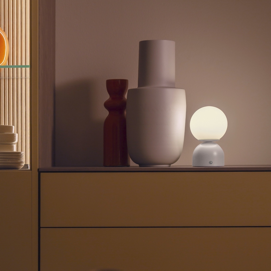 Schöner Wohnen 19218-39 - LED dimmable touch rechargeable table lamp RUDI LED/1.2W/5V 3000-6000K 1200 mAh grey