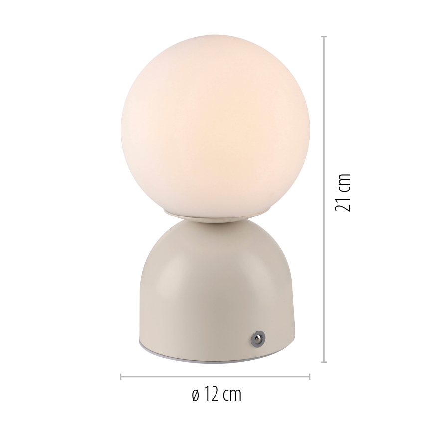 Schöner Wohnen 19218-39 - LED dimmable touch rechargeable table lamp RUDI LED/1.2W/5V 3000-6000K 1200 mAh grey