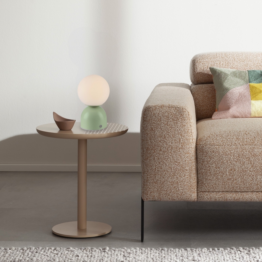 Schöner Wohnen 19218-43 - RUDI LED Touch-dimmable Rechargeable Table Lamp LED/1.2W/5V 3000-6000K 1200 mAh Green