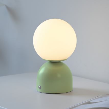 Schöner Wohnen 19218-43 - RUDI LED Touch-dimmable Rechargeable Table Lamp LED/1.2W/5V 3000-6000K 1200 mAh Green