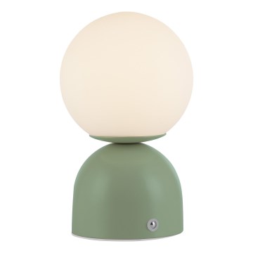 Schöner Wohnen 19218-43 - RUDI LED Touch-dimmable Rechargeable Table Lamp LED/1.2W/5V 3000-6000K 1200 mAh Green