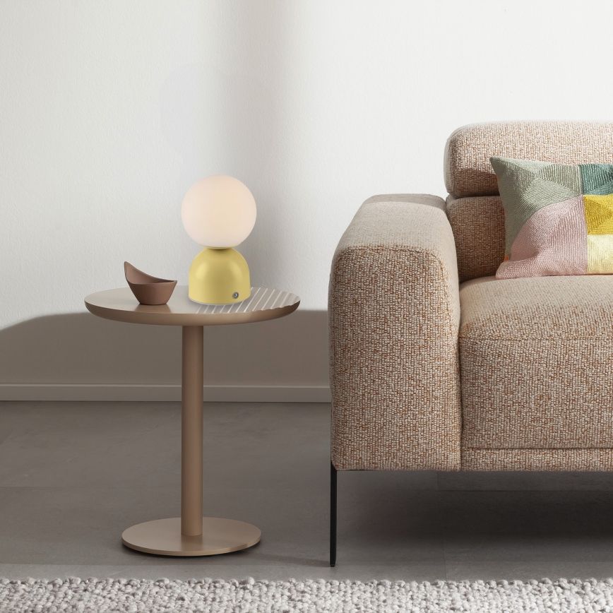 Schöner Wohnen 19218-81 - RUDI Touch-dimmable Rechargeable Desk Lamp LED/1.2W/5V 3000-6000K 1200 mAh Yellow