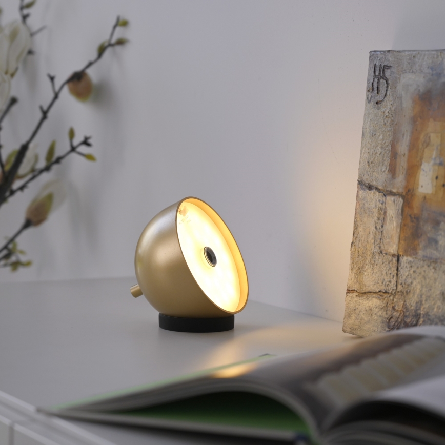 Schöner Wohnen 19244-12 - BELLIS LED Dimmable Touch Rechargeable Outdoor Table Lamp LED/2.5W/5V 2600 mAh IP54 Gold