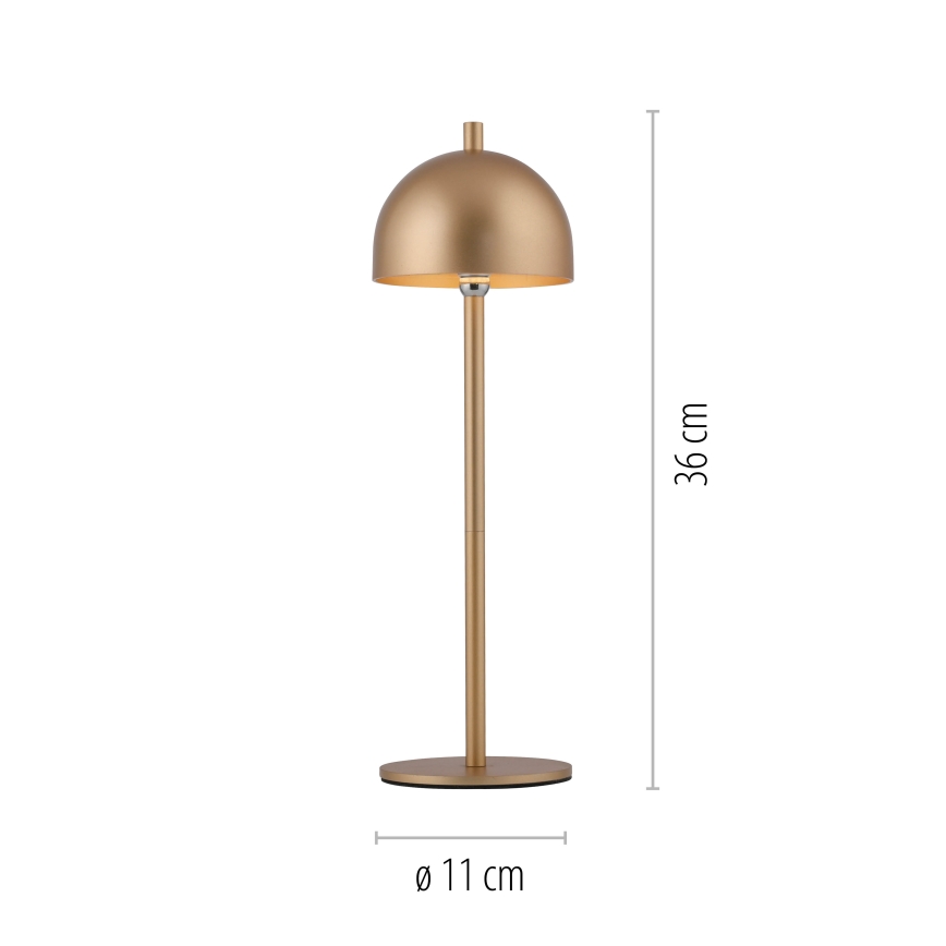 Schöner Wohnen 19244-12 - BELLIS LED Dimmable Touch Rechargeable Outdoor Table Lamp LED/2.5W/5V 2600 mAh IP54 Gold