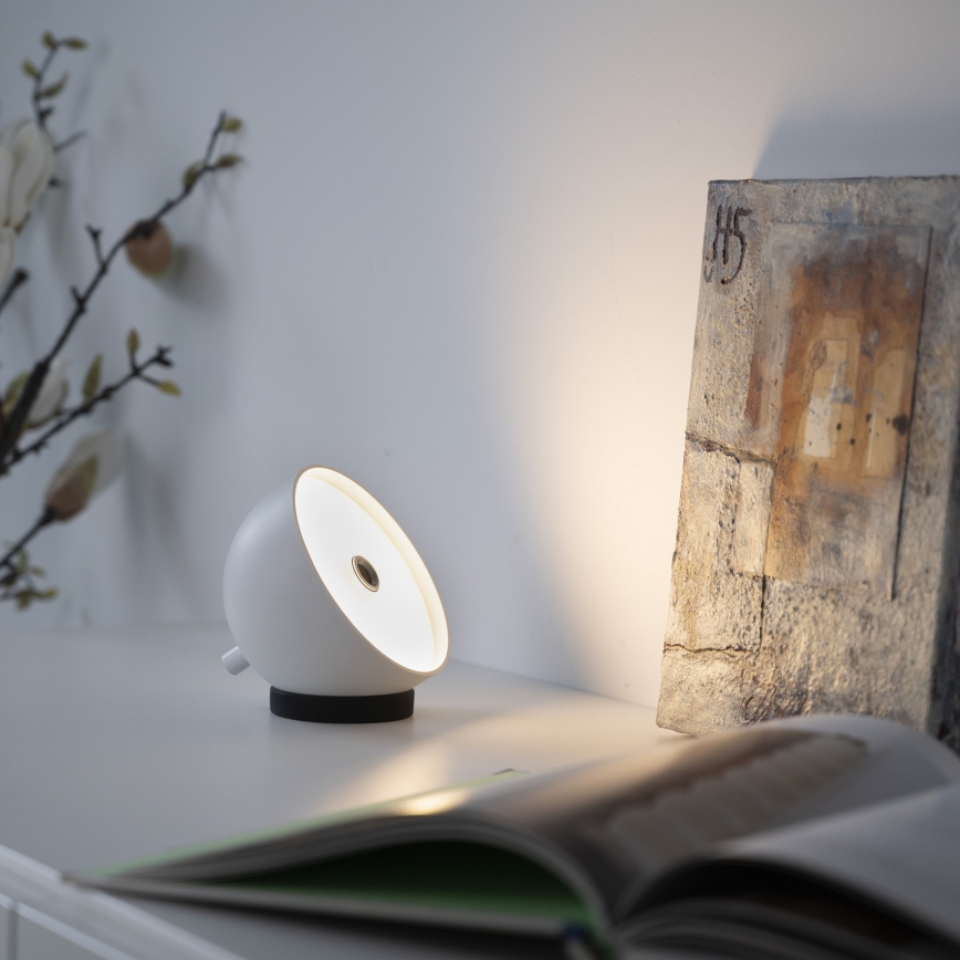 Schöner Wohnen 19244-16 - Dimmable touch-controlled rechargeable outdoor table lamp BELLIS, LED 2.5 W / 5 V, 2600 mAh, IP54, white