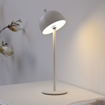 Schöner Wohnen 19244-16 - Dimmable touch-controlled rechargeable outdoor table lamp BELLIS, LED 2.5 W / 5 V, 2600 mAh, IP54, white