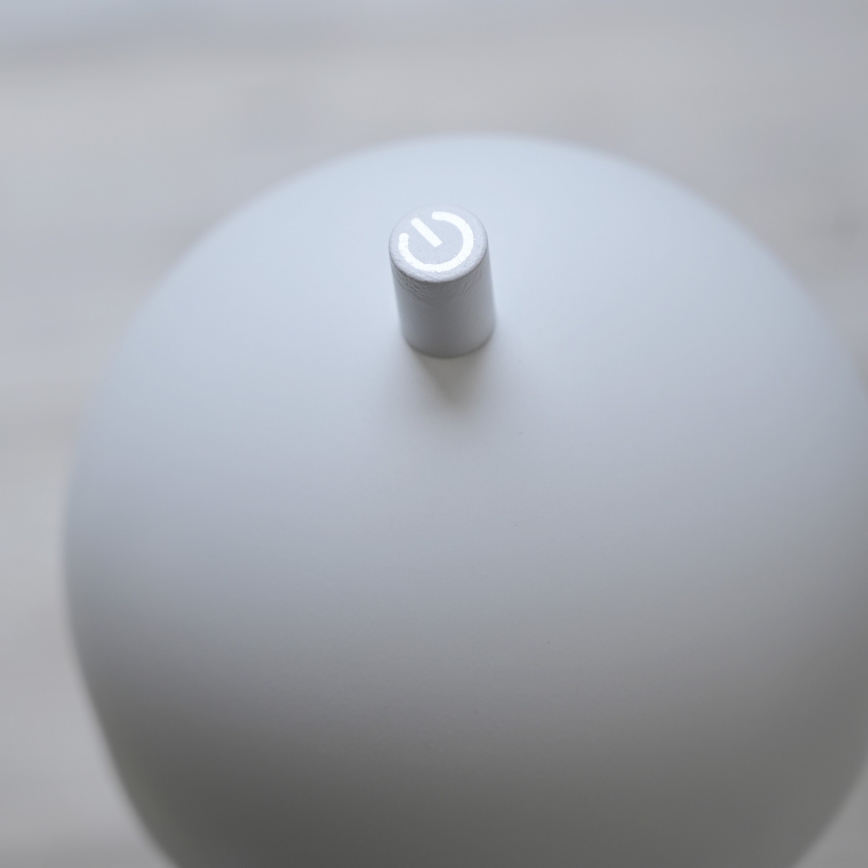 Schöner Wohnen 19244-16 - Dimmable touch-controlled rechargeable outdoor table lamp BELLIS, LED 2.5 W / 5 V, 2600 mAh, IP54, white