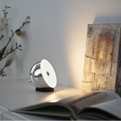 Schöner Wohnen 19244-17 - BELLIS LED dimmable touch-control rechargeable outdoor table lamp LED/2.5W/5V 2600 mAh IP54 glossy chrome