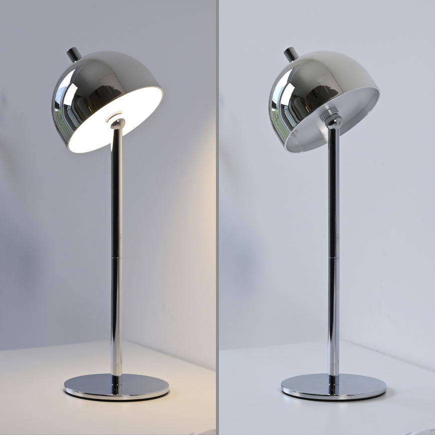 Schöner Wohnen 19244-17 - BELLIS LED dimmable touch-control rechargeable outdoor table lamp LED/2.5W/5V 2600 mAh IP54 glossy chrome