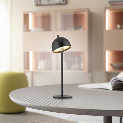 Schöner Wohnen 19244-18 - BELLIS LED Dimmable Touch-Sensitive Rechargeable Outdoor Table Lamp LED/2,5W/5V 2600 mAh IP54 Black