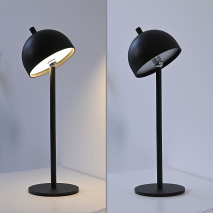 Schöner Wohnen 19244-18 - BELLIS LED Dimmable Touch-Sensitive Rechargeable Outdoor Table Lamp LED/2,5W/5V 2600 mAh IP54 Black