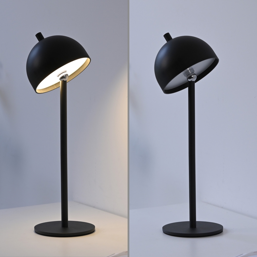 Schöner Wohnen 19244-18 - BELLIS LED Dimmable Touch-Sensitive Rechargeable Outdoor Table Lamp LED/2,5W/5V 2600 mAh IP54 Black