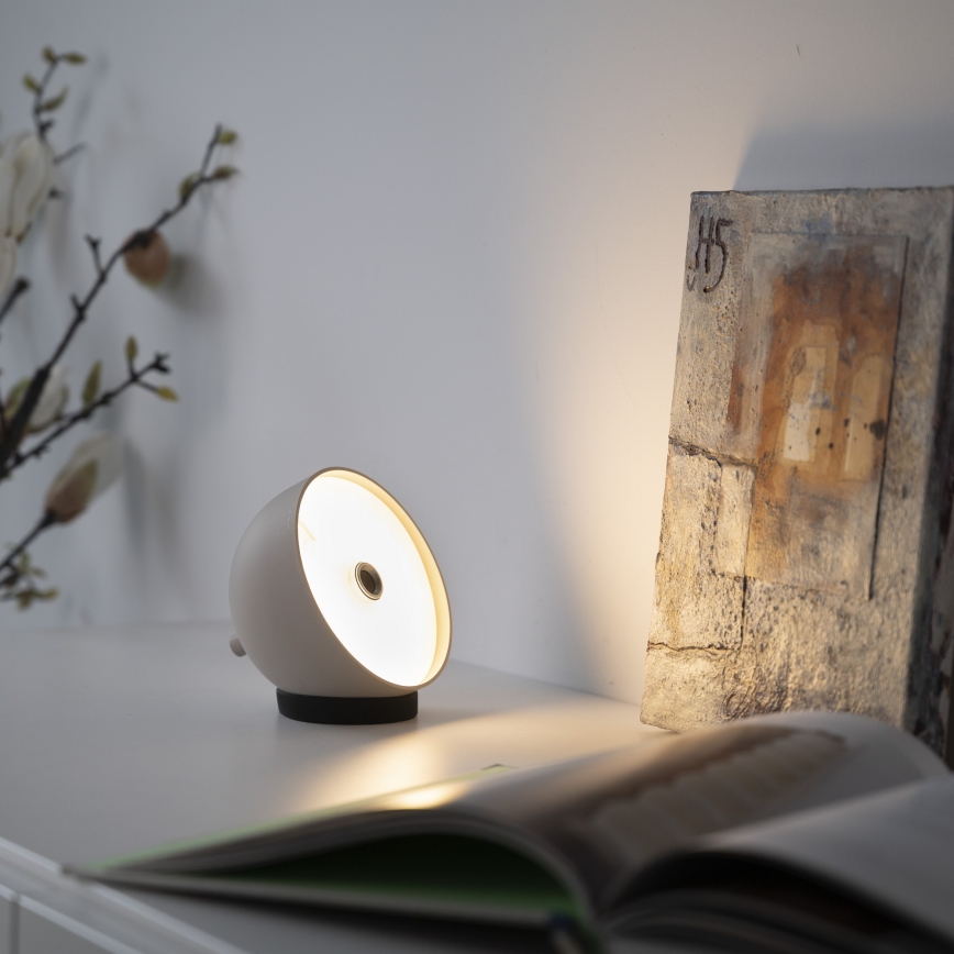 Schöner Wohnen 19244-39 - BELLIS LED Rechargeable Touch Dimmable Outdoor Table Lamp, 2.5 W / 5 V, 2600 mAh, IP54, Grey