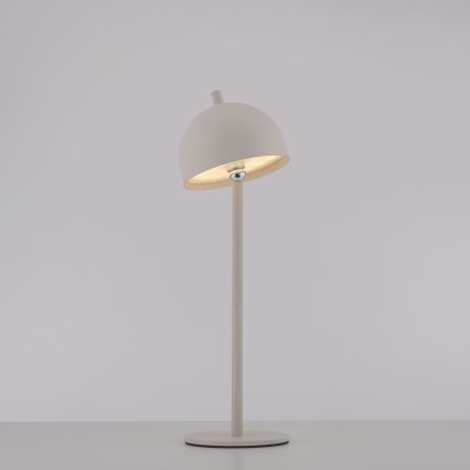 Schöner Wohnen 19244-39 - BELLIS LED Rechargeable Touch Dimmable Outdoor Table Lamp, 2.5 W / 5 V, 2600 mAh, IP54, Grey