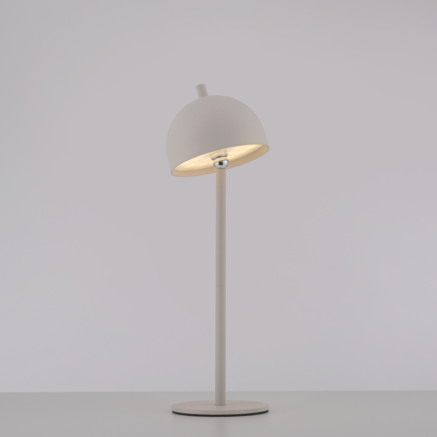 Schöner Wohnen 19244-39 - BELLIS LED Rechargeable Touch Dimmable Outdoor Table Lamp, 2.5 W / 5 V, 2600 mAh, IP54, Grey