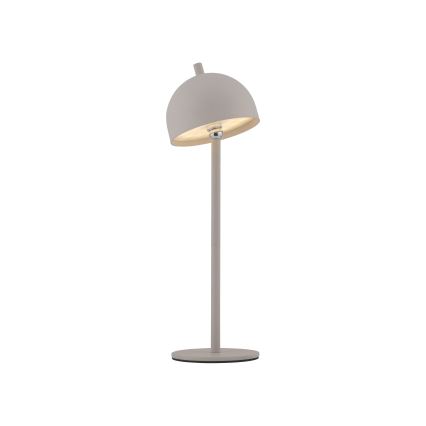 Schöner Wohnen 19244-39 - BELLIS LED Rechargeable Touch Dimmable Outdoor Table Lamp, 2.5 W / 5 V, 2600 mAh, IP54, Grey