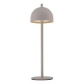 Schöner Wohnen 19244-39 - BELLIS LED Rechargeable Touch Dimmable Outdoor Table Lamp, 2.5 W / 5 V, 2600 mAh, IP54, Grey