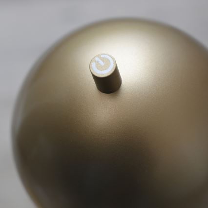 Schöner Wohnen 19245-12 - BELLIS LED dimmable touch-sensitive rechargeable outdoor standing lamp, LED 2.5W/5V, 2600 mAh, IP54, gold