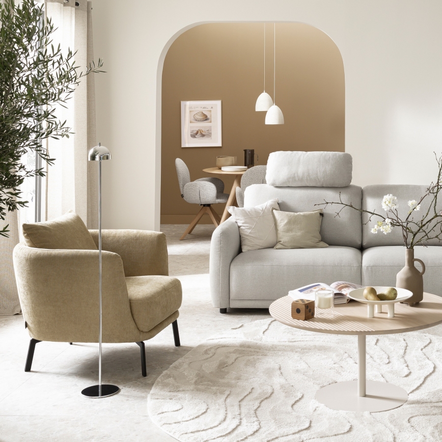 Schöner Wohnen 19245-17 - BELLIS LED Dimmable Touch Rechargeable Outdoor Floor Lamp, 2.5 W / 5 V, 2600 mAh, IP54, Polished Chrome