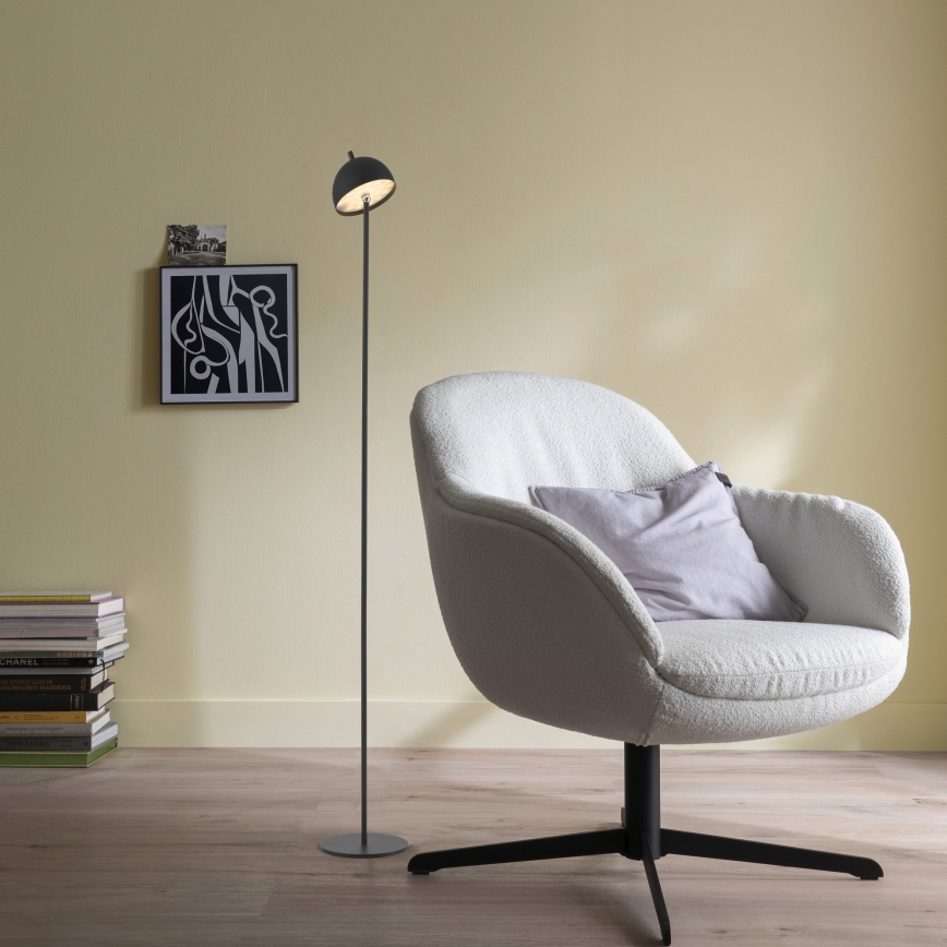 Schöner Wohnen 19245-18 - BELLIS LED Touch-Dimmable Rechargeable Outdoor Floor Lamp, 2.5 W / 5 V, 2600 mAh, IP54, Black