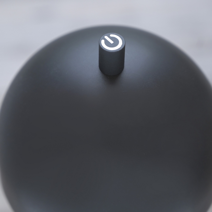 Schöner Wohnen 19245-18 - BELLIS LED Touch-Dimmable Rechargeable Outdoor Floor Lamp, 2.5 W / 5 V, 2600 mAh, IP54, Black