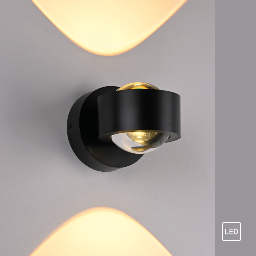 Schöner Wohnen 19331-18 - CHIA LED Wall Light, 2x LED 2W (230V), Black