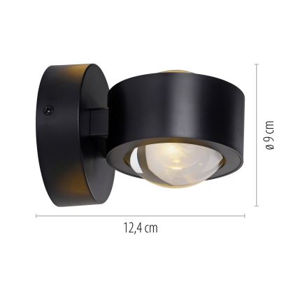 Schöner Wohnen 19331-18 - CHIA LED Wall Light, 2x LED 2W (230V), Black