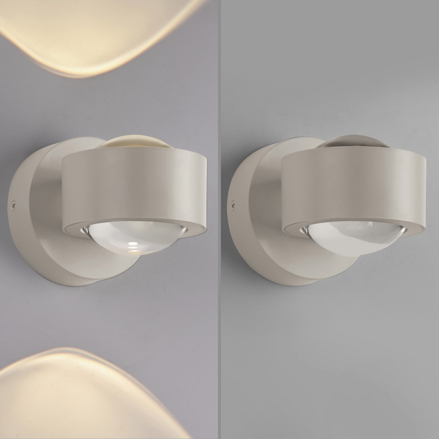 Schöner Wohnen 19331-39 - CHIA LED Wall Light, 2 x 2W LEDs, 230 V, Grey