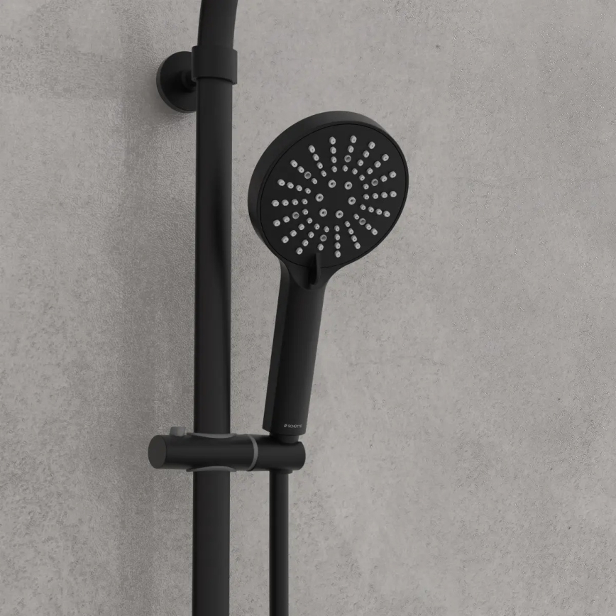Schütte 60076 - MADURA FRESH Thermostatic Shower Set, Black