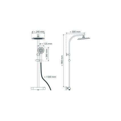 Schütte 60076 - MADURA FRESH Thermostatic Shower Set, Black