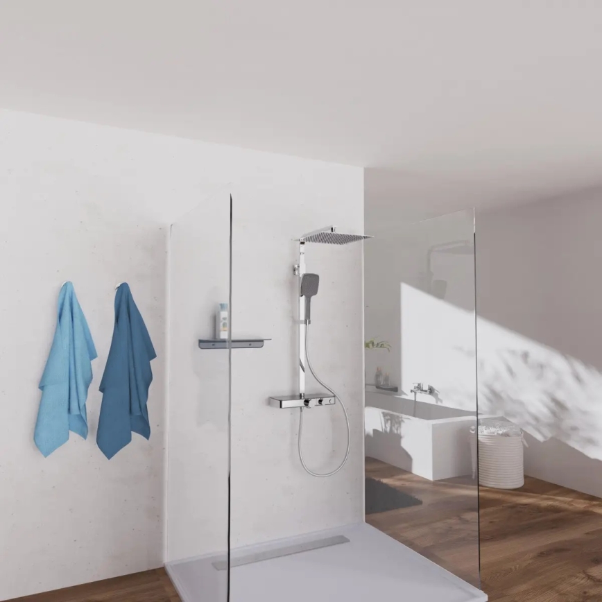 Schütte 60531 - OCEAN Thermostatic Shower Set, Glossy Chrome/Anthracite
