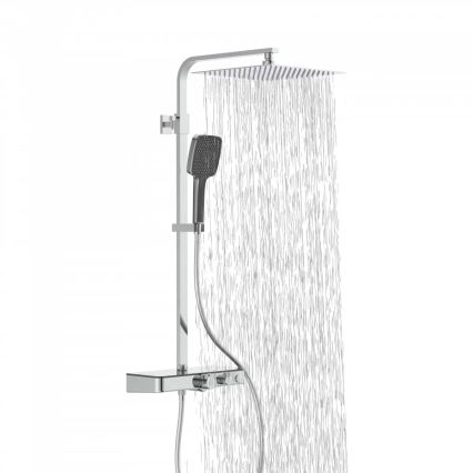 Schütte 60531 - OCEAN Thermostatic Shower Set, Glossy Chrome/Anthracite