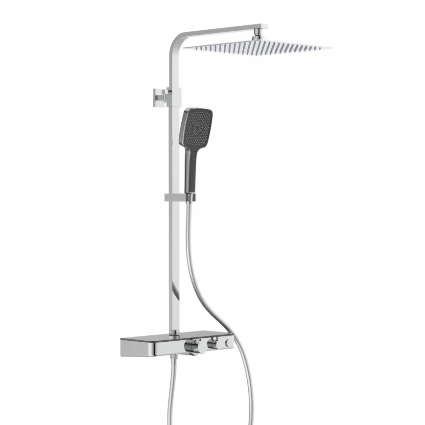 Schütte 60531 - OCEAN Thermostatic Shower Set, Glossy Chrome/Anthracite