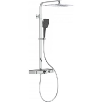 Schütte 60531 - OCEAN Thermostatic Shower Set, Glossy Chrome/Anthracite
