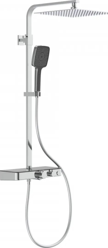 Schütte 60531 - OCEAN Thermostatic Shower Set, Glossy Chrome/Anthracite