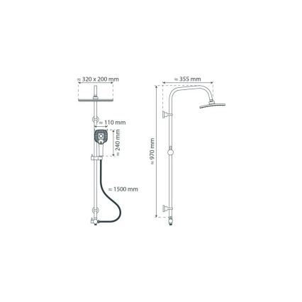 Schütte 60660 - MALLORCA Shower Set, Polished Chrome