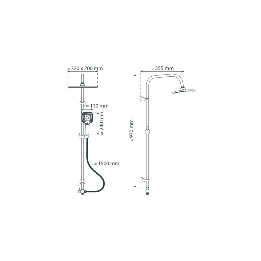 Schütte 60660 - MALLORCA Shower Set, Polished Chrome