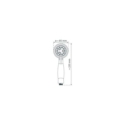Schütte 60971 - VITAL Hand Shower, Polished Chrome/Gray