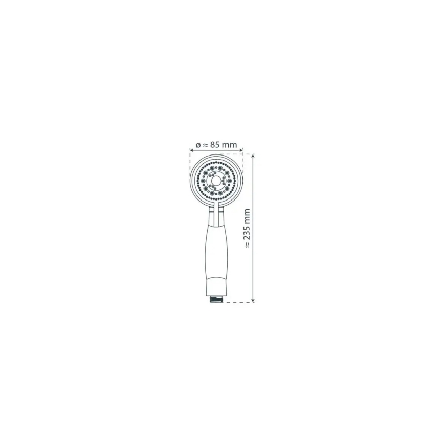 Schütte 60971 - VITAL Hand Shower, Polished Chrome/Gray