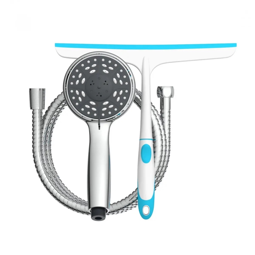 Schütte 64197 - Polished Chrome Shower Set + Glass Squeegee