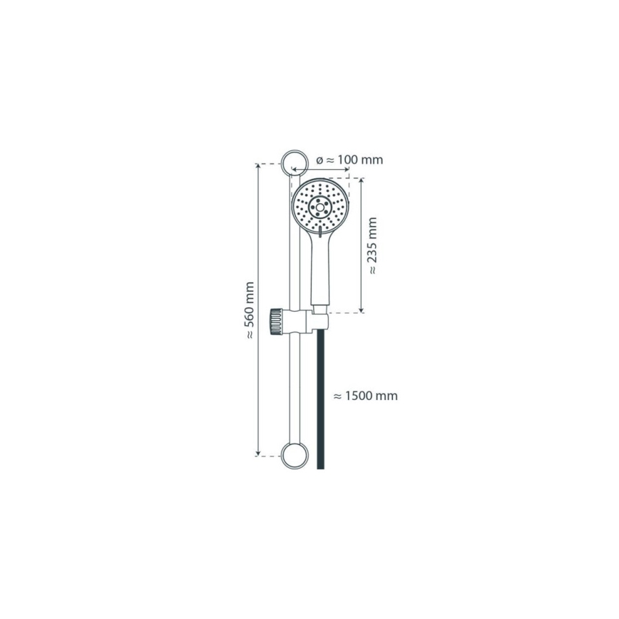 Schütte 64830 - NAPOLI Shower Set, Polished Chrome