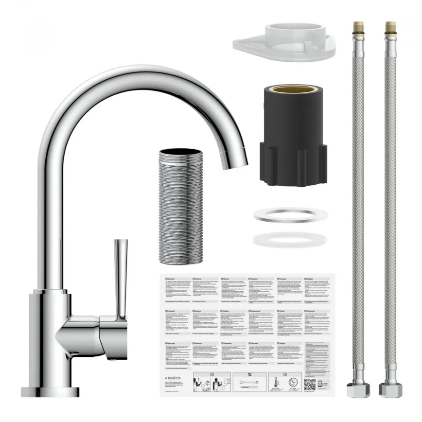 Schütte 79116 - CORNWALL kitchen sink faucet, polished chrome