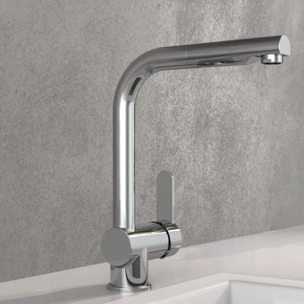 Schütte 79700 - LONDON sink faucet with pull-out spray, polished chrome