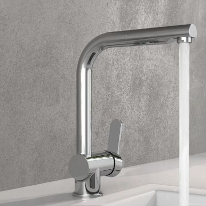 Schütte 79700 - LONDON sink faucet with pull-out spray, polished chrome