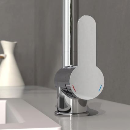 Schütte 79700 - LONDON sink faucet with pull-out spray, polished chrome